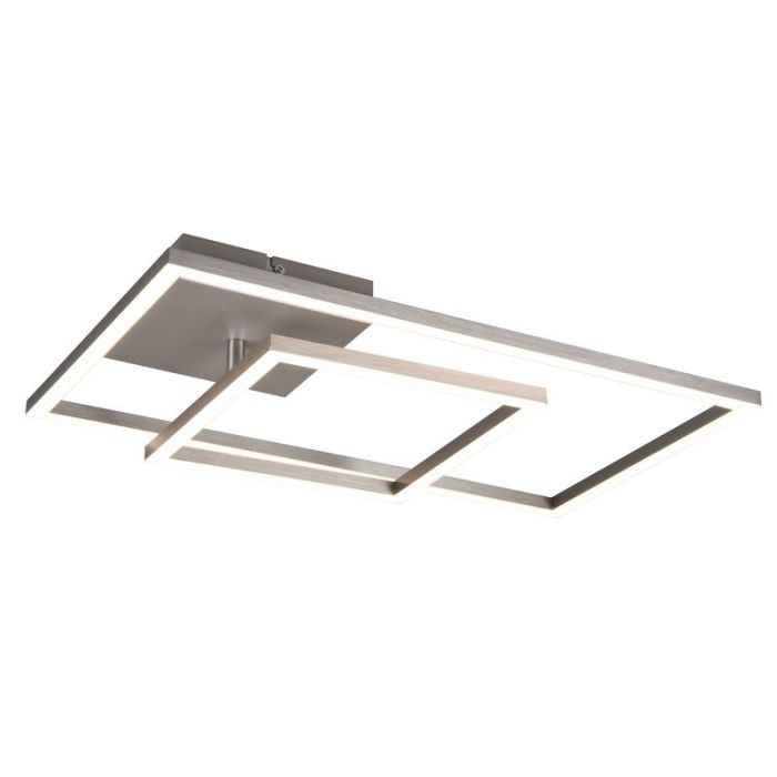 Lampe plafond moderne nickel, Binc, 25W, 4000K LED, gradable en 3 étapes