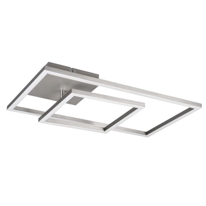 Lampe plafond moderne nickel, Binc, 25W, 4000K LED, gradable en 3 étapes