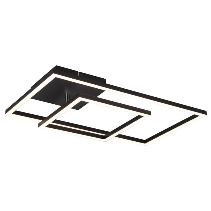 Lampe plafond moderne noire, Binc, 25W, 4000K LED, gradable en 3 étapes