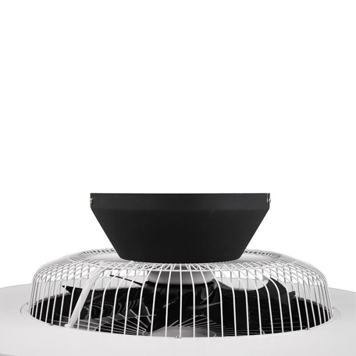 Ventilateur de plafond moderne noir, Maurits, 40W, blanc chaud à froid réglable LED, avec télécommande