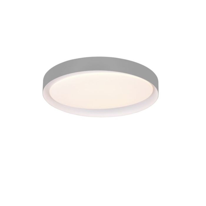 Lampe plafond moderne grise, Joas, 24W, blanc chaud à froid réglable LED, avec télécommande
