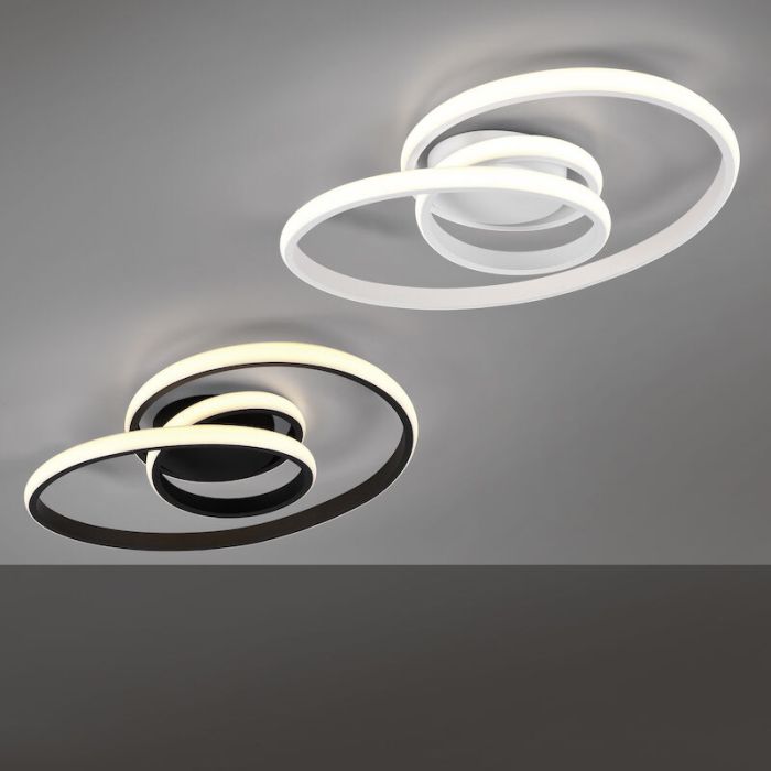 Lampe plafond moderne blanche, Jonny, 18,5W, 4000K LED, gradable en 3 étapes