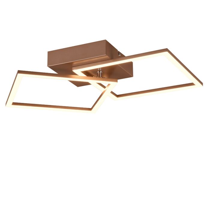 Lampe plafond moderne marronne, Margaux, 20W, 3000K LED