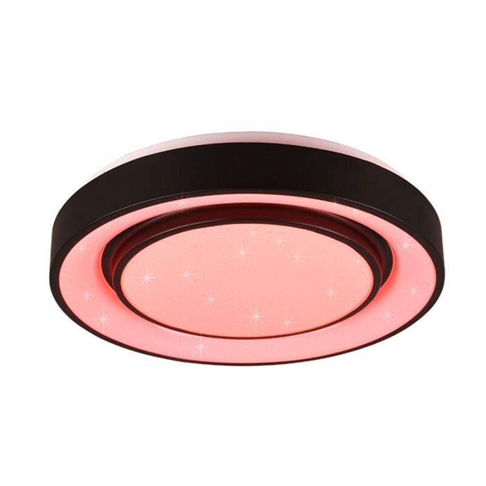Lampe plafond moderne noire, Freke, 20W, RGBW LED