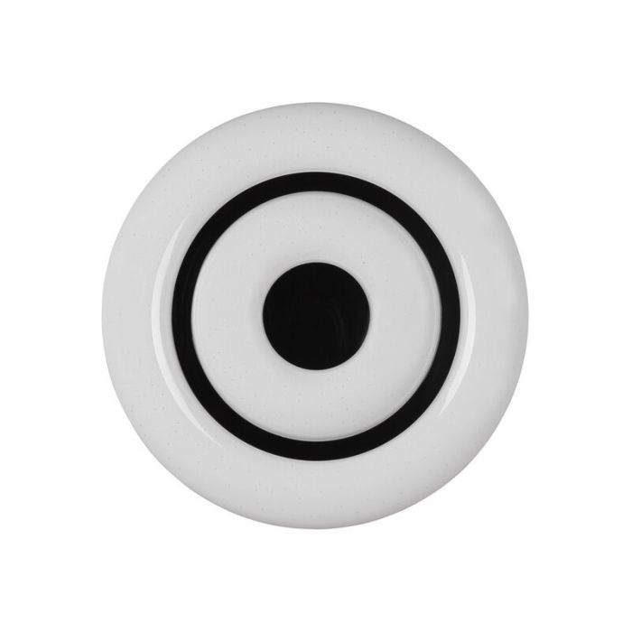 Plafonnier connecté moderne blanc, Rinske, 16W, blanc chaud à froid réglable LED, avec télécommande