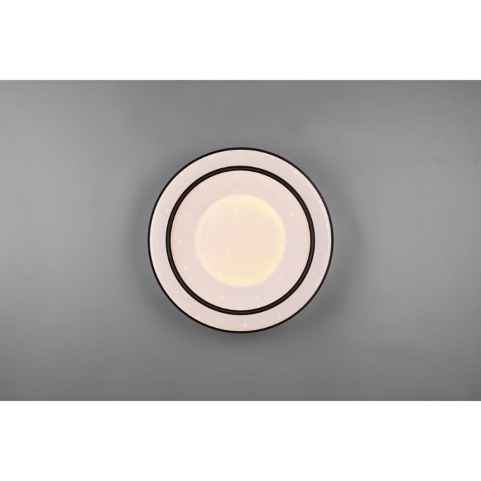 Lampe plafond moderne noire, Navin, 22W, RGBW LED, avec télécommande