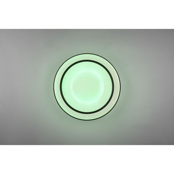 Lampe plafond moderne noire, Navin, 22W, RGBW LED, avec télécommande