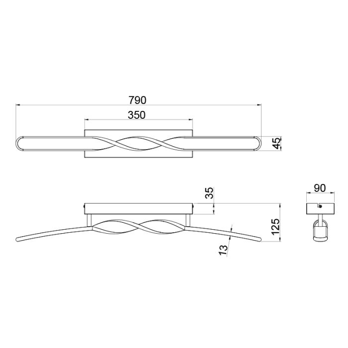 Plafonnier design marron, Quirinus, 18W, 4000K LED