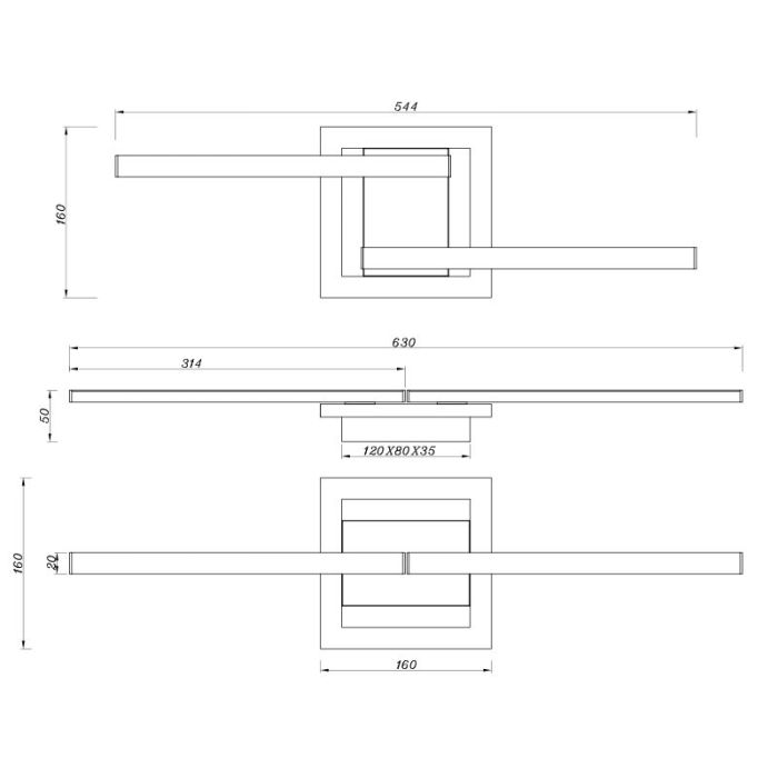 Plafonnier design nickel, Mahad, 17W, 3000K LED