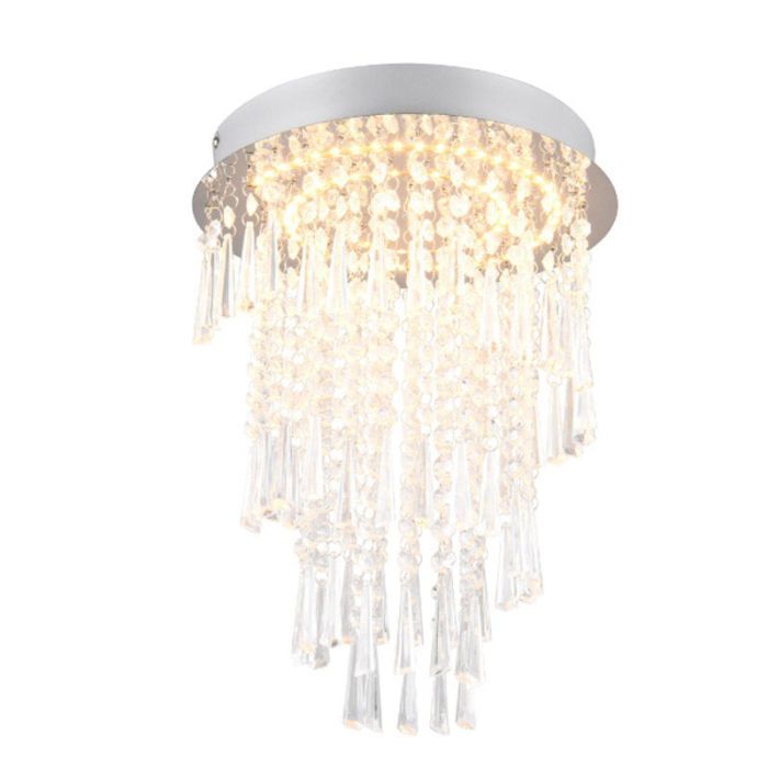 Lustre design chromé, Sjon, 18W, blanc chaud à froid réglable LED, gradable en 3 étapes