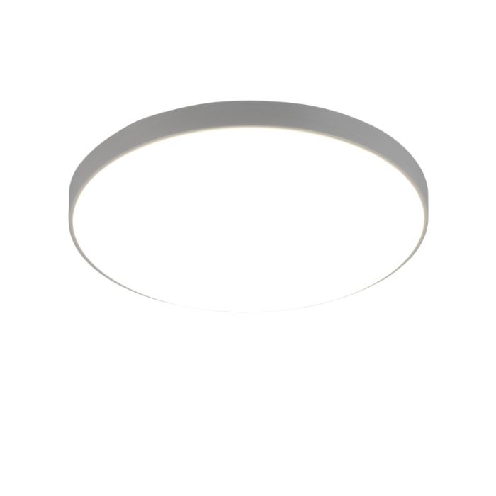Lampe plafond en plastique grise, Sharde, 18W, 4000K LED, IP44