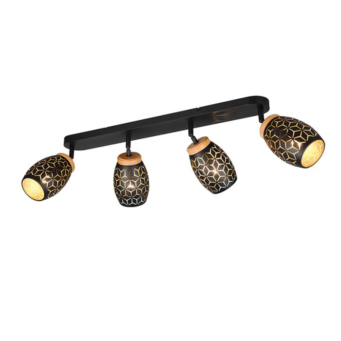 Spot plafond moderne noir, Delana
