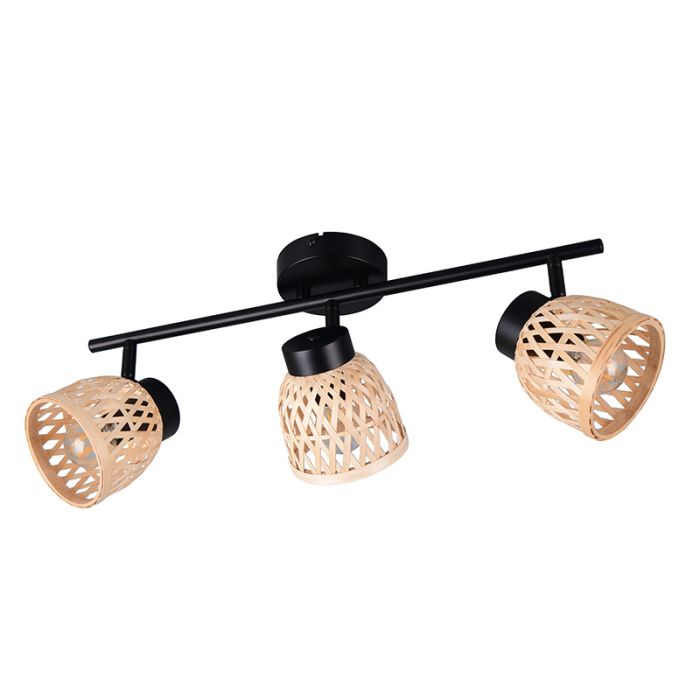 Spot plafond en rotin marron, Laut