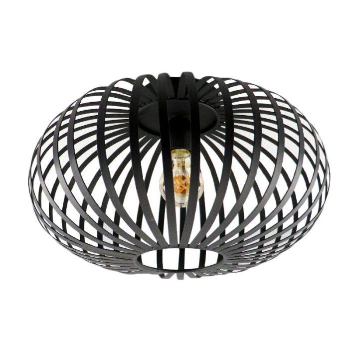 Lampe plafond noire industrielle, Lieve