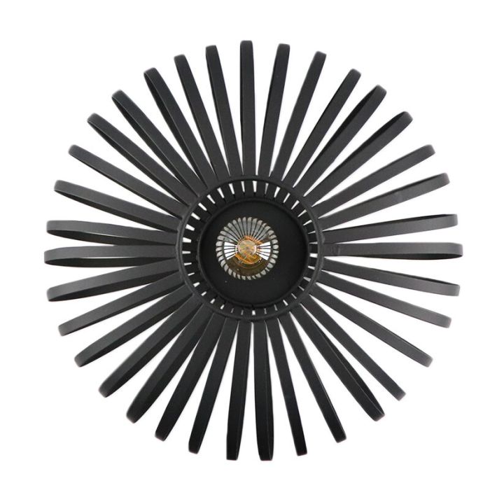 Lampe plafond noire industrielle, Lieve