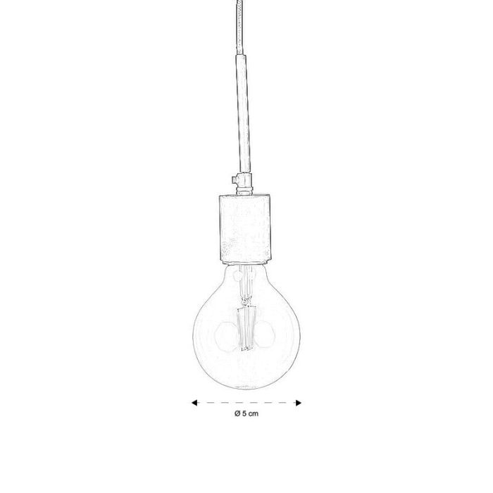 Suspension sans abat-jour noire industrielle, Bolb