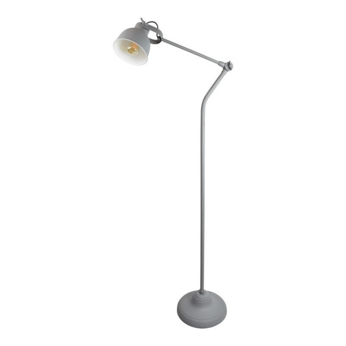 Lampadaire gris industriel, Redon, avec interrupteur