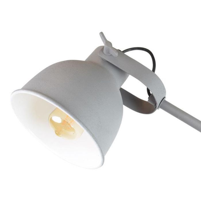 Lampadaire gris industriel, Redon, avec interrupteur