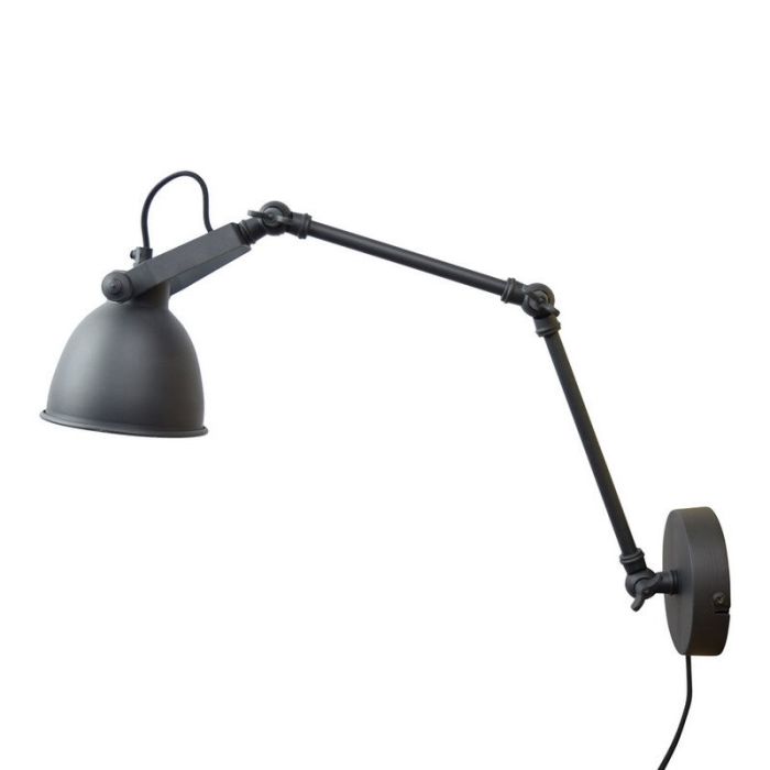 Applique murale noire industrielle, Ferdy