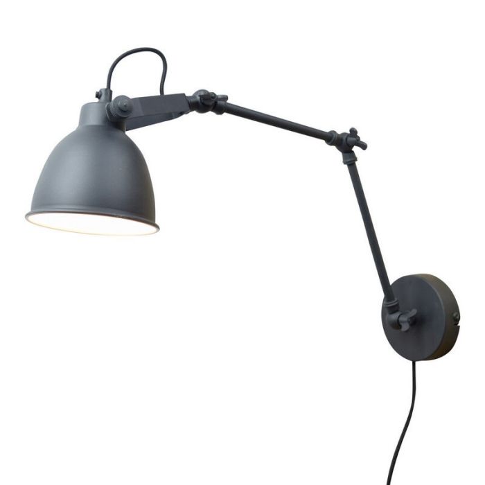 Applique murale noire industrielle, Ferdy