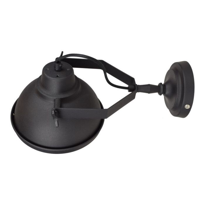 Applique murale noire industrielle, Fien