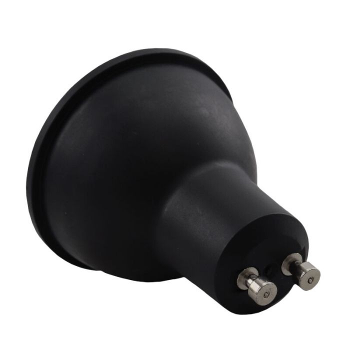 20-pack regulable Noir LED GU10 place Antonie, 5 Watt 2700K (Blanc Chaud)