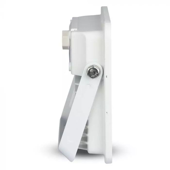 Projecteur connecté moderne blanc, Leander, 20W, couleur réglable LED, IP65
