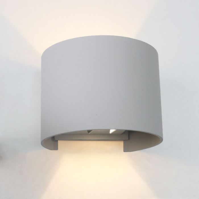 Applique up and down grise moderne, Dion, 6W, 3000K LED, IP65