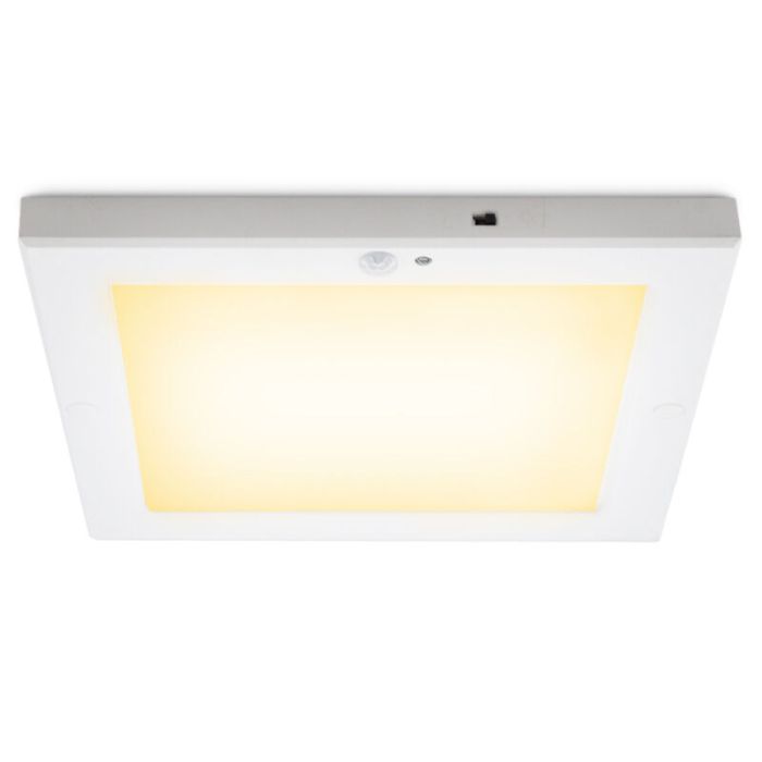 Plafonnier avec capteur blanc en plastique, Luan, 20W, 3000K LED