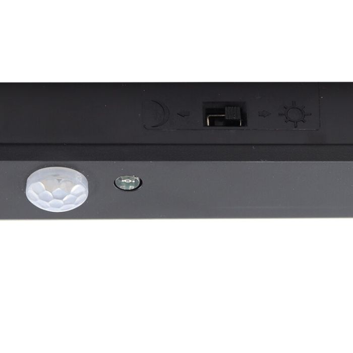 Plafonnier avec capteur noir en plastique, Luan, 18W, 3000K LED