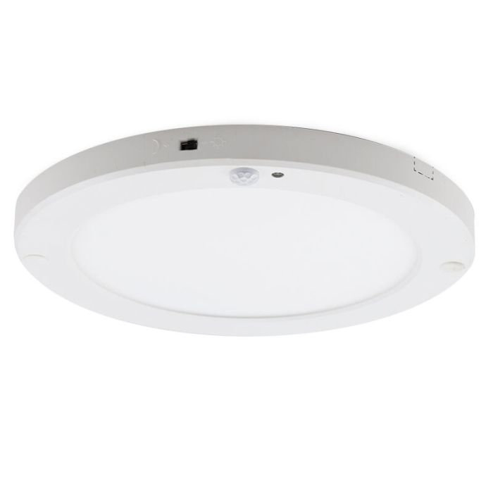 Plafonnier avec capteur blanc en plastique, Luan, 20W, 3000K LED