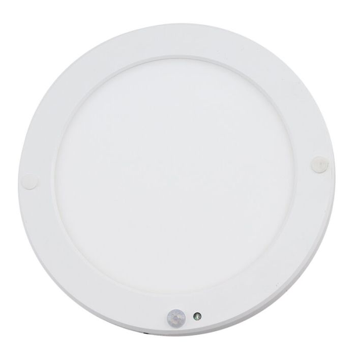 Plafonnier avec capteur blanc en plastique, Luan, 20W, 3000K LED