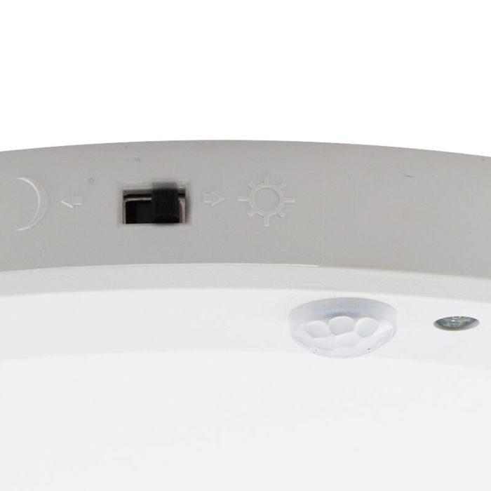 Plafonnier avec capteur blanc en plastique, Luan, 20W, 3000K LED