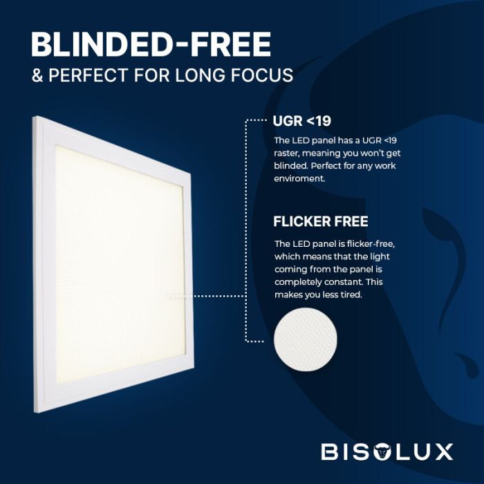 Panneau LED 30x30 cm - Bisolux Master - 12W - 3000K