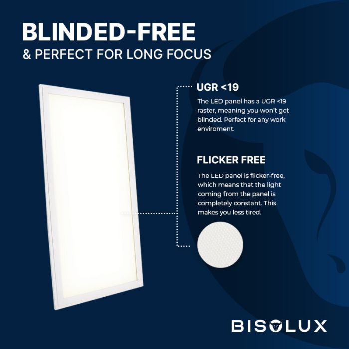 Panneau LED 30x60 cm - Bisolux Master - 24W - 3000K