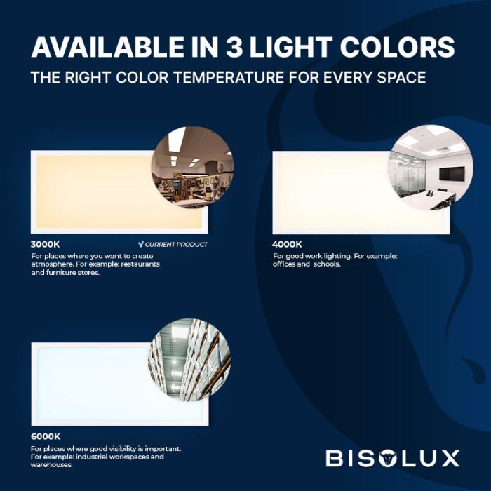Panneau LED 60x120 cm - Bisolux Master - 60W - 3000K