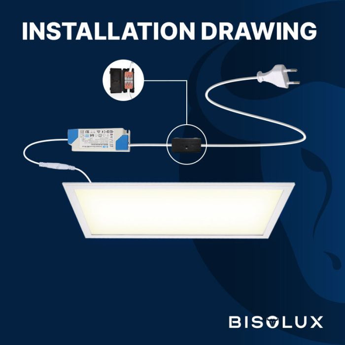 Panneau LED 60x120 cm - Bisolux Master - 60W - 3000K
