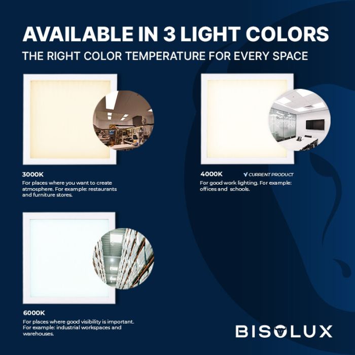 Panneau LED 62x62 cm - Bisolux Master - 38W - 4000K