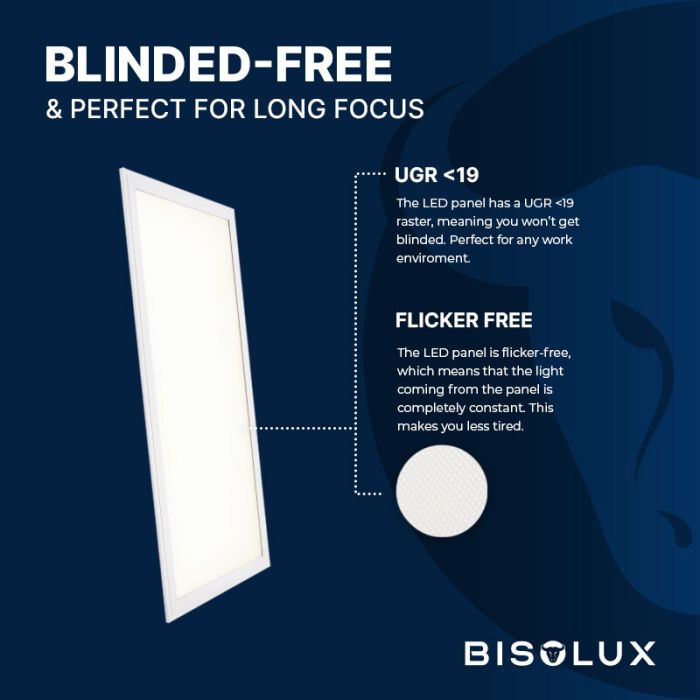 Panneau LED 30x120 cm - Bisolux Master - 38W - 3000K