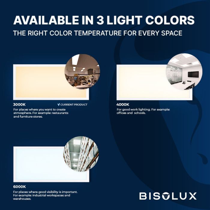 Panneau LED 30x120 cm - Bisolux Master - 38W - 3000K