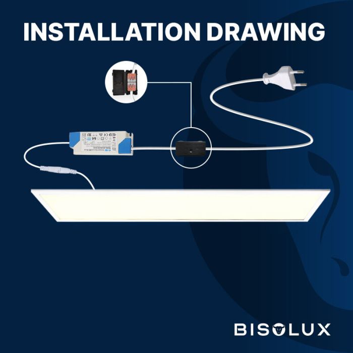 Panneau LED 30x120 cm - Bisolux Master - 38W - 4000K