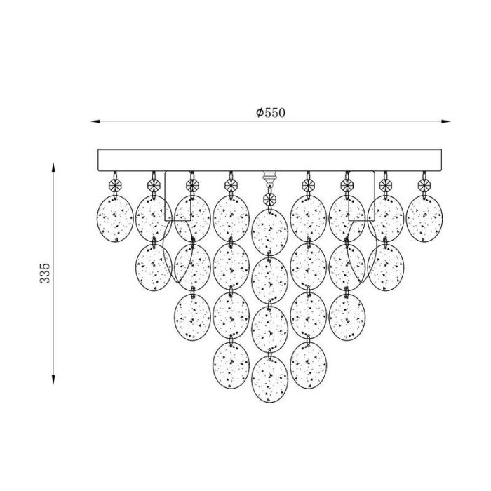 Lampe plafond chromée design, Mirac