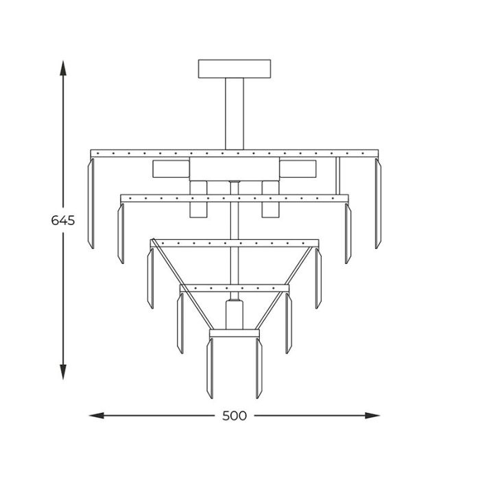 Plafonnier doré design, Kajol
