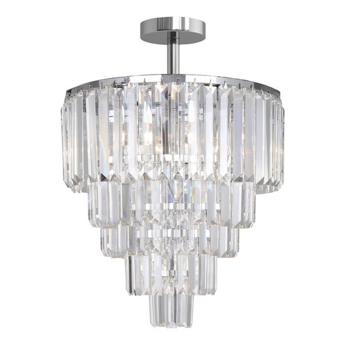 Plafonnier chromé design, Kajol