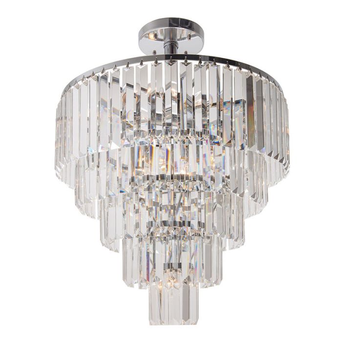 Plafonnier chromé design, Kajol