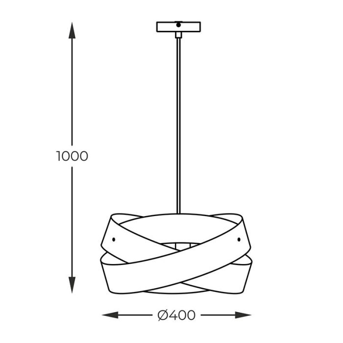 Suspension blanche moderne, Tanno