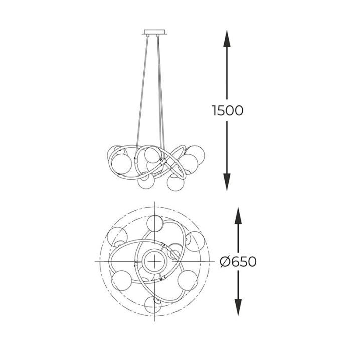 Suspension blanche moderne, Moritz