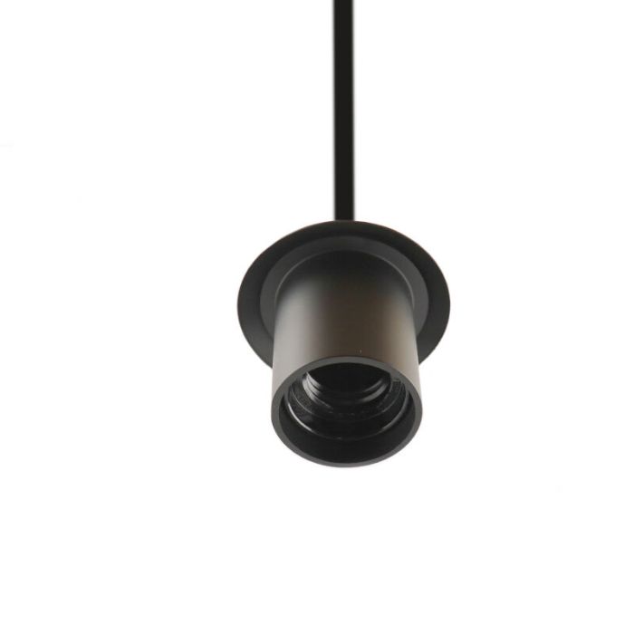 Suspension sans abat-jour noire moderne, Rika