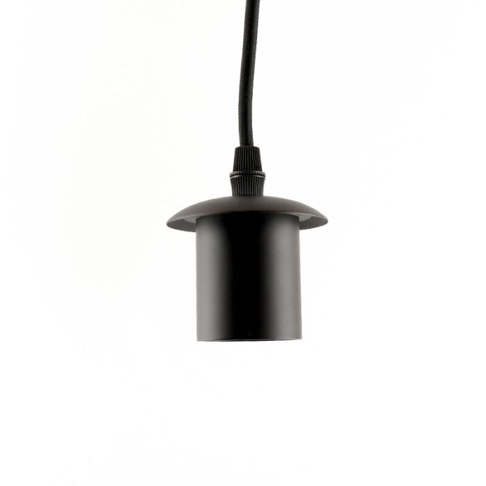 Suspension sans abat-jour noire moderne, Rika