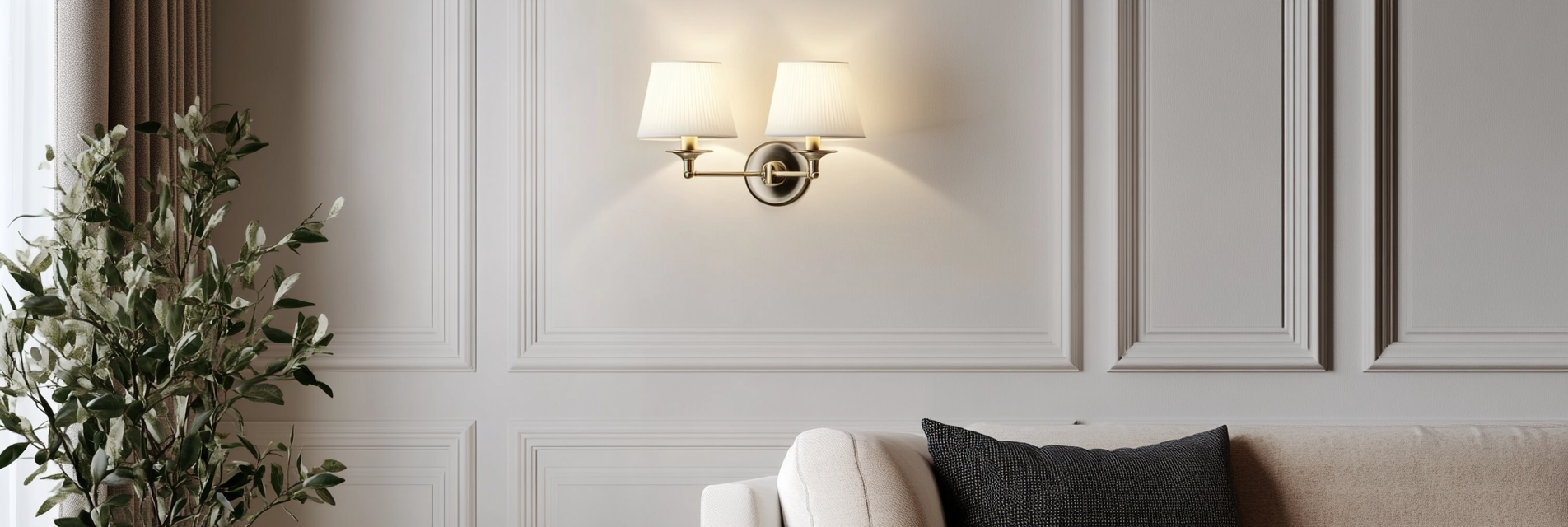 Applications des appliques murales blanches élégantes